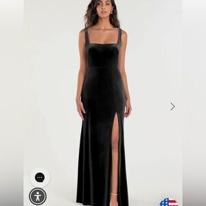 Jenny Yoo Black Velvet Wedding Guest Dress or Bridesmaid Dress